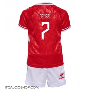 Danimarca Mathias Jensen #7 Prima Maglia Bambino Europei 2024 Manica Corta (+ Pantaloni corti)